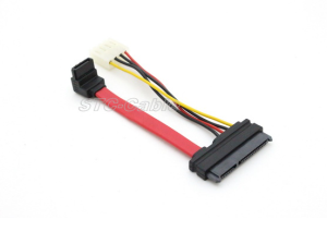 22pin SATA a SATA 7pin fins l'Angle amb Cable d'alimentació LP4pin