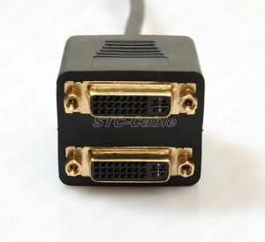 DVI D 2 x DVI-D divisor de vídeo Digital per Cable M/F