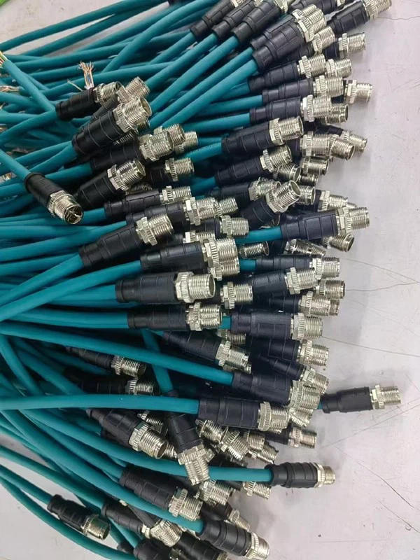 M12 8 Pole X-Code Male to RJ45 Cat6a Ethernet Shielded Cable M12 8 Pole X-Code Male to RJ45 Cat6a Ethernet Shielded Cable